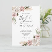 Invitation Fête des mariées florale Boho (Debout devant)