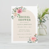 Invitation Fête des mariées florale Boho (Debout devant)