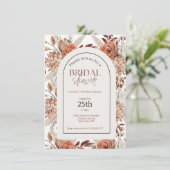 Invitation Fête des mariées florale Boho aquarelle (Debout devant)