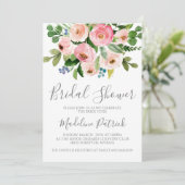 Invitation Fête des mariées Florale Bouquet (Debout devant)