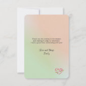 Invitation Fête des mariées florale Bouquet d'aquarelle Merci (Dos)