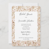 Invitation Fête des mariées florale Brown et jolie (Devant)
