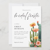 Invitation Fête des mariées florale Cactus Fiesta (Devant)