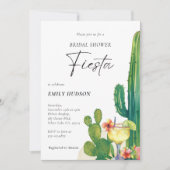 Invitation Fête des mariées florale Cactus Fiesta (Devant)