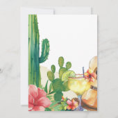 Invitation Fête des mariées florale Cactus Fiesta (Dos)