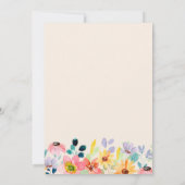 Invitation Fête des mariées florale chic (Dos)