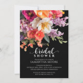 Invitation Fête des mariées florale chic et dynamique (Devant)