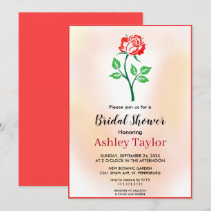 Invitation Fête des mariées florale chic et rose chic et pous