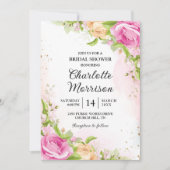 Invitation Fête des mariées florale chic moderne (Devant)