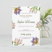 Invitation Fête des mariées florale classique simple (Debout devant)