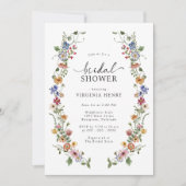 Invitation Fête des mariées florale colorée (Devant)