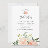 Invitation FÊTE DES MARIÉES florale CORA Peach (Devant)