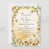 Invitation Fête des mariées Florale D'Abeille De Miel (Devant)