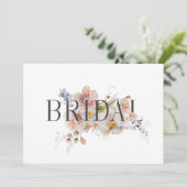 Invitation Fête des mariées florale d'aquarelle (Debout devant)