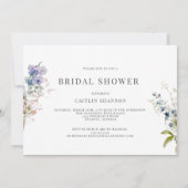 Invitation Fête des mariées florale d'aquarelle (Dos)