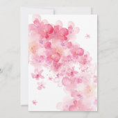 Invitation Fête des mariées florale d'aquarelle délicate (Dos)