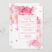 Invitation Fête des mariées florale d'aquarelle délicate (Devant / Derrière)