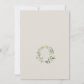 Invitation Fête des mariées florale d'Arc de citrons italien (Dos)