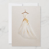 Invitation Fête des mariées florale d'automne (Dos)