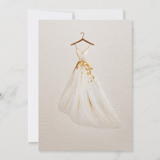 Invitation Fête des mariées florale d'automne (Dos)