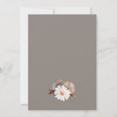 Invitation Fête des mariées florale d'automne (Dos)