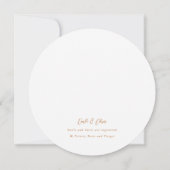 Invitation Fête des mariées florale d'automne orange brûlé (Dos)