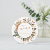 Invitation Fête des mariées florale de automne (Debout devant)