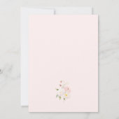 Invitation Fête des mariées florale de Bow rose (Dos)