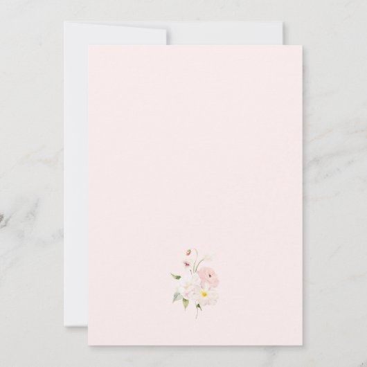 Invitation Fête des mariées florale de Bow rose (Dos)