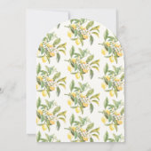 Invitation Fête des mariées florale de citron (Dos)