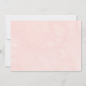 Invitation Fête des mariées florale de corail et d'ivoire (Dos)