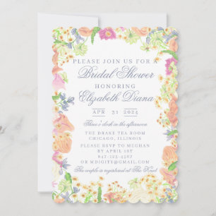 Invitation Fête des mariées florale de Garden Party