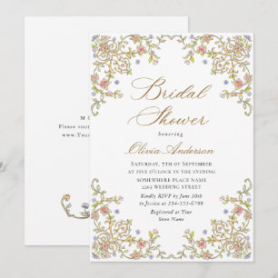 Invitation Fête des mariées Florale de Grace Ornate Victorien