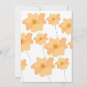 Invitation Fête des mariées florale de la Pêche au Pavot de p (Dos)