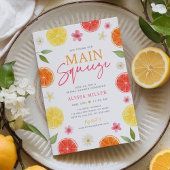 Invitation Fête des mariées Florale de l'agrumes de la Squeez