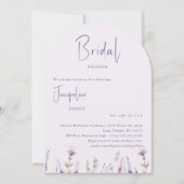 Invitation Fête des mariées florale de lavande (Devant)