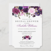 Invitation Fête des mariées florale de lavande violette Boho (Devant)
