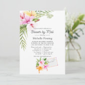 Invitation Fête des mariées florale de l'été tropical par la  (Debout devant)