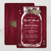 Invitation Fête des mariées florale de l'haleine du bébé de B (Devant / Derrière)