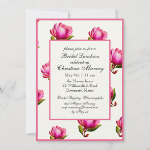 Invitation Fête des mariées florale de Magnolia