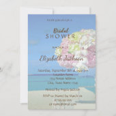 Invitation Fête des mariées florale de mariage de plage (Devant)