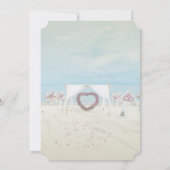 Invitation Fête des mariées florale de mariage plage (Dos)