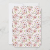 Invitation Fête des mariées florale de mariée illustrée (Dos)