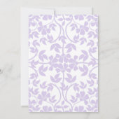 Invitation Fête des mariées florale de papillon violet de lav (Dos)