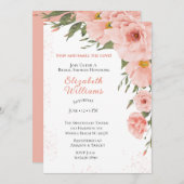 Invitation Fête des mariées florale de printemps (Devant / Derrière)