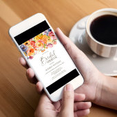 Invitation Fête des mariées florale de printemps dynamique