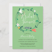 Invitation Fête des mariées florale de printemps moderne (Devant)