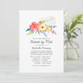 Invitation Fête des mariées florale de printemps par courrier (Debout devant)