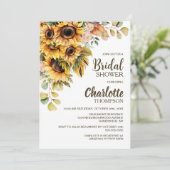 Invitation Fête des mariées florale de tournesol (Debout devant)