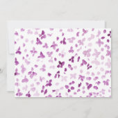 Invitation Fête des mariées florale des pivoines violettes (Dos)